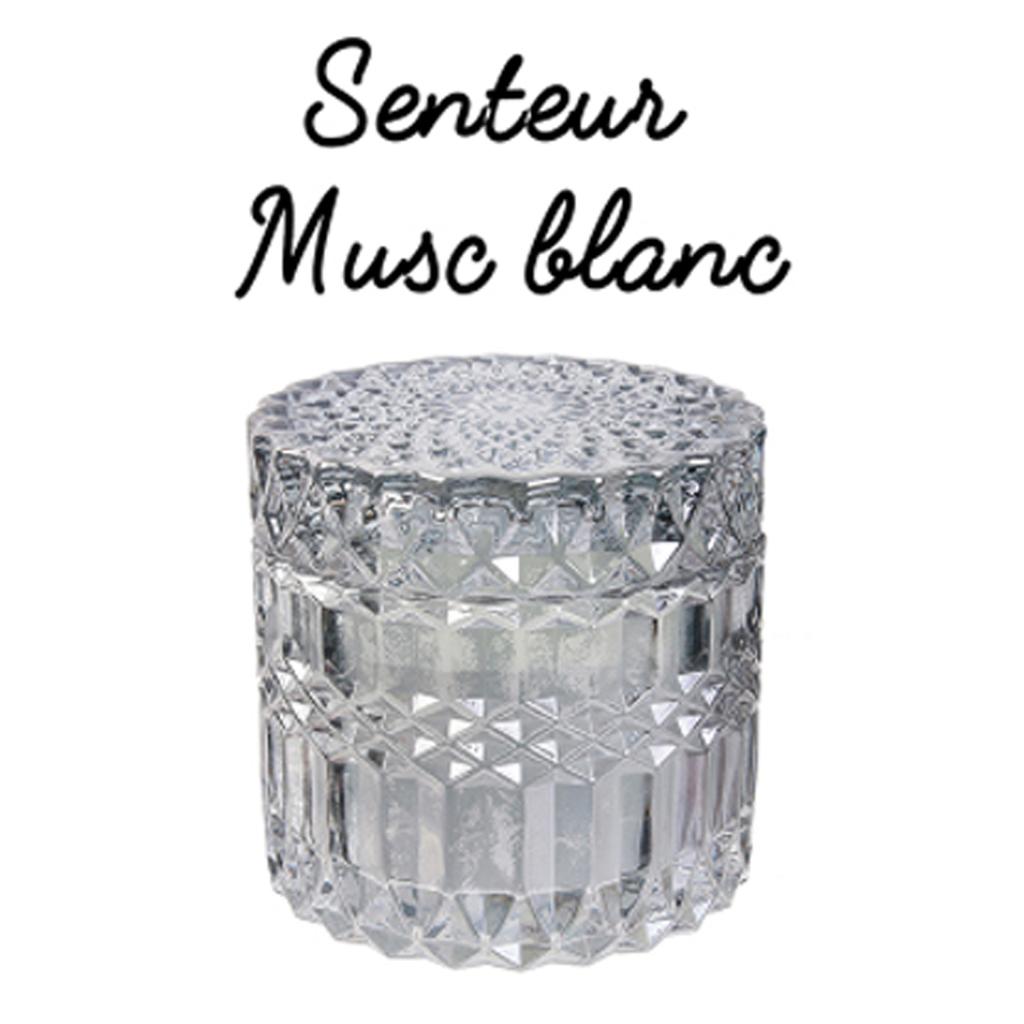 Les Trésors De Lily [A2300] - Gray 'Scarlett' Scented Candle (glass) - 9x9cm (white Musk)