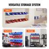 SucceBuy Parts Bin 12pcs 5x5x10in Blue/Red Stackable Plastic Garage Tool Storage Box Container Organizer Bin for Closet Garage