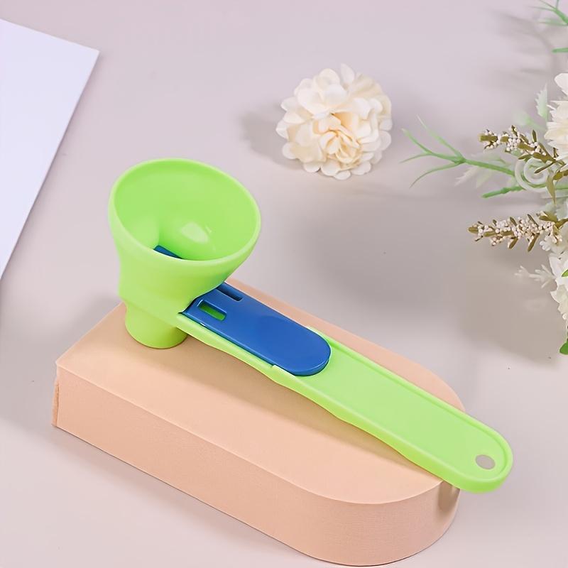 

1Set Protein Scoop with Funnel, 2 in 1 Sliding Measuring Cup, Durable PP Kitchen Tool for Milk Powder Protein Powder