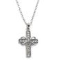 Openyard(Oy) Bow Cubic Cross Necklace - Silver