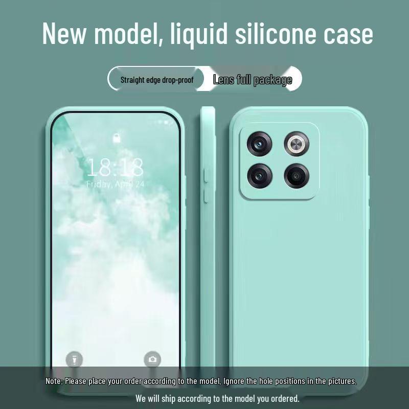 OnePlus Ace Pro Liquid Silicone Protective Case: Full Coverage, Drop-Proof, Solid Color, Skin-Friendly, Simple Design.
