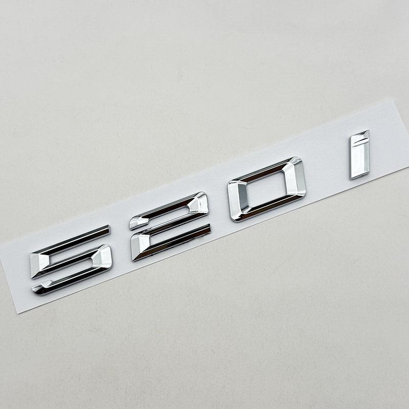 3D ABS Car Letters Logo 520i 528i 530i 535i  Badge Sticker Rear Trunk Emblem For BMW 5 Series 530i 520i Tail Marking Accessories