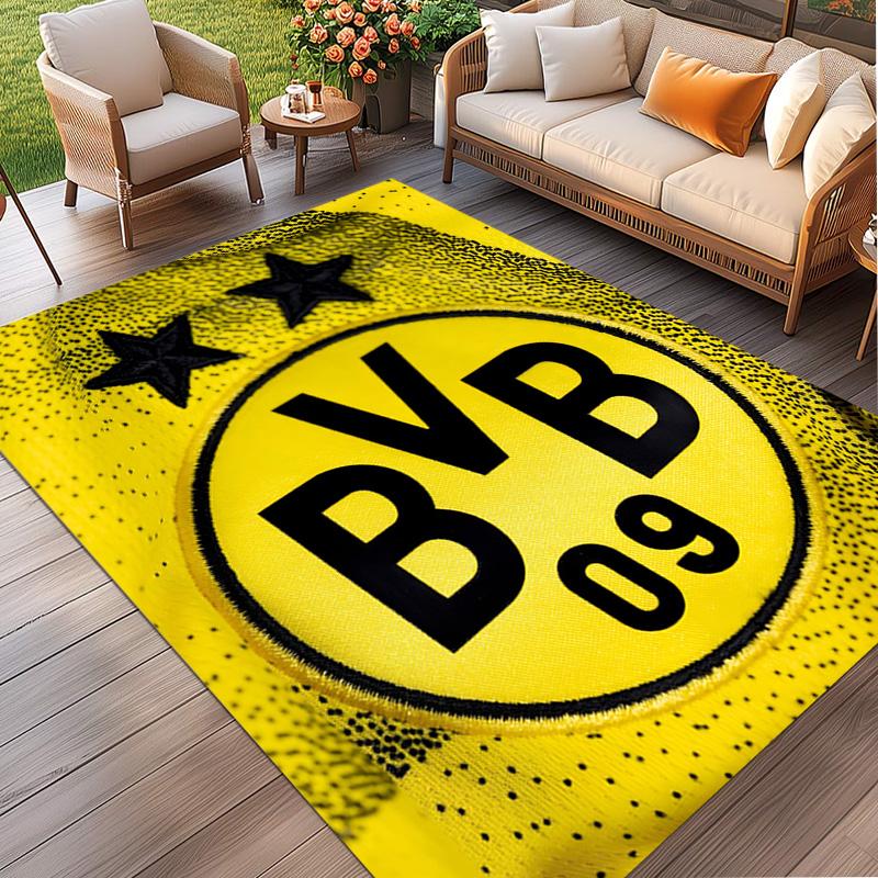 Borussia Dortmund Print Rug, Washable Floor Carpet, For Entryway Dorm Laundry Room Office Study, Home Decor Birthday Christmas Gift