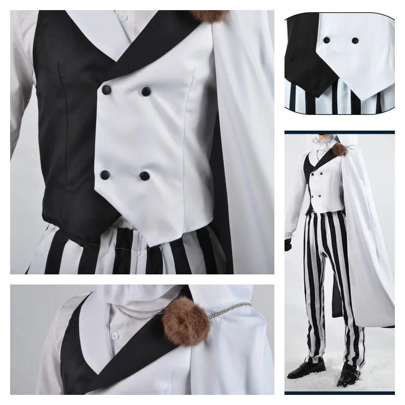 Nikolai Gogol Cosplay Kostym Anime Bungou BSD Säsong 4 Nikolai Cosplay Kappa Mantel Uniform Kostym Peruk Halloween