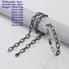 Retro Black Cuban Chain Bracelet Necklace with Multiple Chains Options