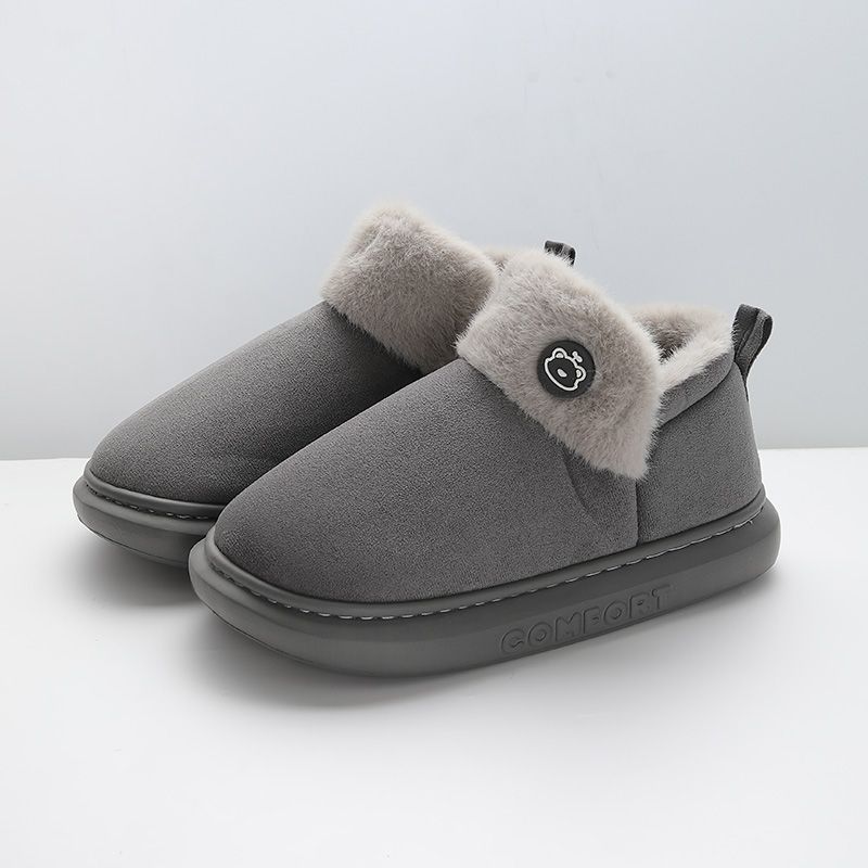 Fashion Litfun Furry Cotton Boots For Women Winter Outdoor Ankle Boots Platform Casual Boots Fuzzy Non-slip Cozy Warm Women's Snow Boots