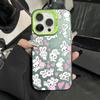 Cute Colorful Rabbit Electroplate Silver IMD Case For iPhone 15 14 16 Pro Max 11 12 13 Pro 7 8 Plus 16E X Shockproof Back Cover