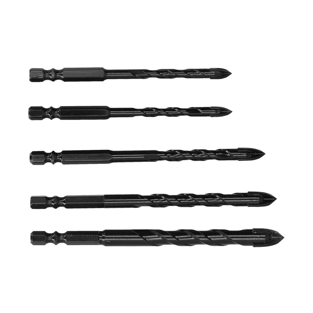 5Pcs Drill Bit Spear Head Hex Shank Drilling Tool Set Kit for Tile Concrete Glass