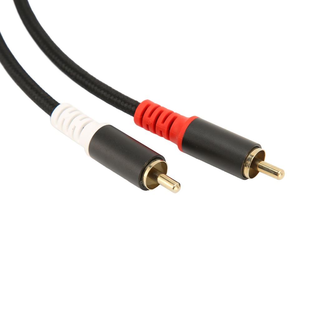 Flexible Stereo 3.5mm to 2RCA Cable Plug and Play Bidirectional Sound Y Splitter Cord  For Speakers