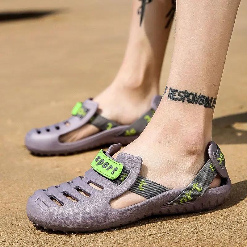 Fashion Beach Man Sandals Hole Shoes Number 41 Open Toe High Quality Luxury Wholesale New Fashion Summer Sale H Color Shoes for Men