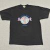 Maglietta Grafica Vintage Hard Rock Cafe Jakarta Save The Planet Nero Sbiadito Uomo XL Unisex