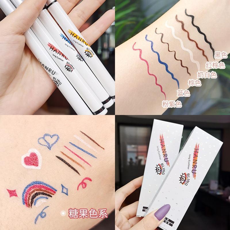 Waterproof Quick Drying Long Lasting Smudge Proof Fine Colored Eyeliner Pen For Women