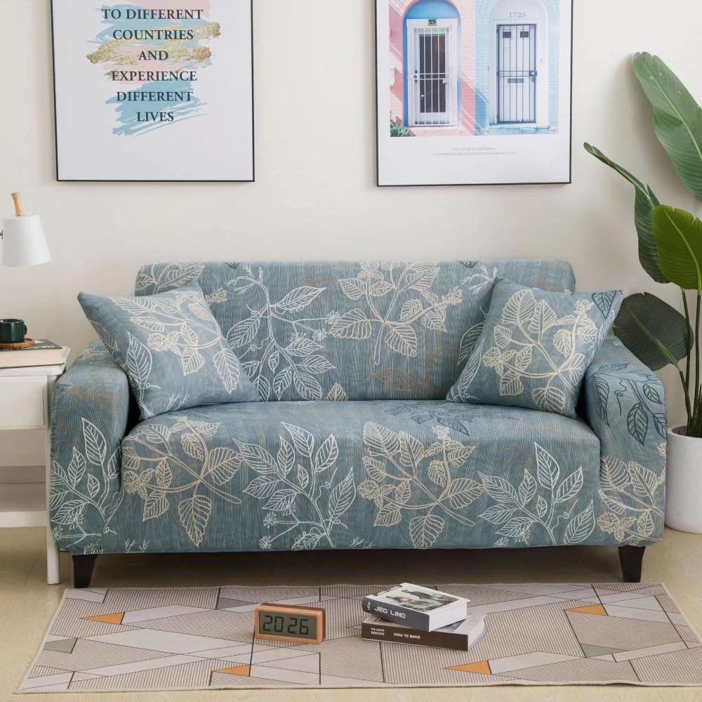 

Stretchable Sofa Cover Full Protection Slip Resistant Universal Dustproof 4 Seasons Loveseat Couch Slipcover Single S 90-140CM