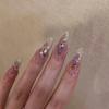 Romantic Star Purple Sparkle Burst Press-On Nails - Handmade, Versatile, Ideal for Daily Use