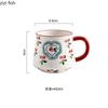 Kreative Süße Kirschkeramik Tasse Büro Kaffeetasse Wasserbecher Teetasse Haushalt Hohe Schönheit Frühstückstassen Milchbecher Saftbecher