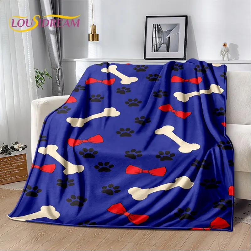 Pets Footprint Sole Series 3D Soft Plush Blanket, cobertor de flanela para sala de estar, quarto, cama, sofá, piquenique, capa para crianças