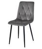 LIBRA Chair - Dark Gray Velvet / Black Legs X 1