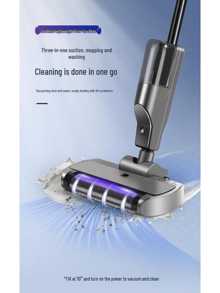 Handheld Wireless Silent Electric All-in-One Floor Scrubber & Vacuum Mop