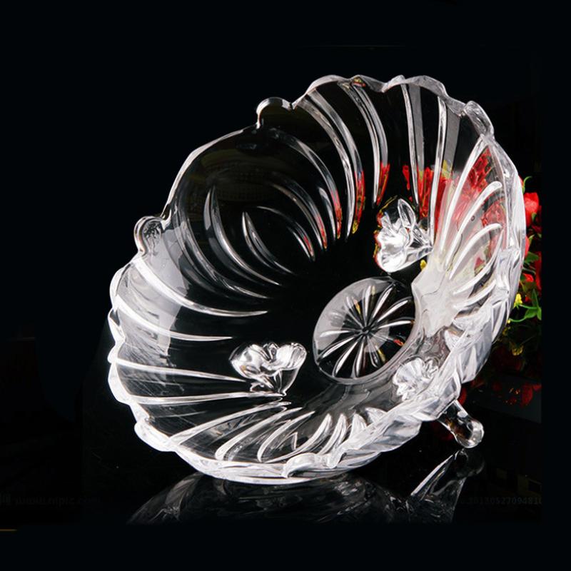 Obstteller aus Glas im europäischen Stil, Salatschüssel, Süßigkeiten, Trockenobstteller, Haushalts-Couchtisch, Wohnzimmer, Snackbehälter
