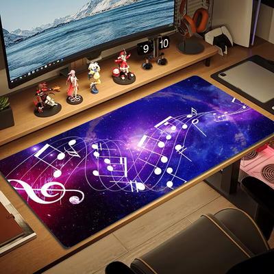 Music Color Mouse Pad Large Gaming Table Cushion Non-slip Laptop Tablet Big Mousepad XXL Mat Mini PC Playmat With Lock Edge