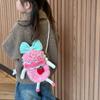 And Fun Playful Childrens Crochet Crossbody Bag In Pink Blue And Purple Color Options