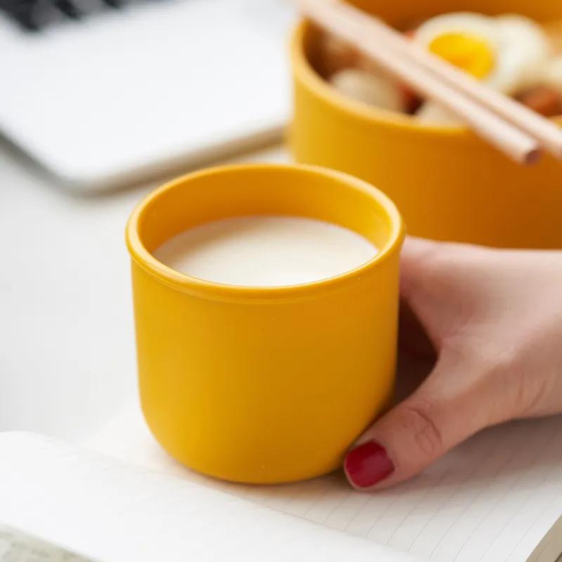Runde Silikon-Lunchbox 250ml/650ml, große Kapazität, mikrowellengeeignete Silikon-Frischhaltebox, Snack-Salat-Bento-Box