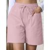 Trendy Women's Casual Drawstring  Elastic Waist Relaxed Straight Leg Shorts, Lightweight Breathable Summer Shorts for Daily Wear & Outings shorts