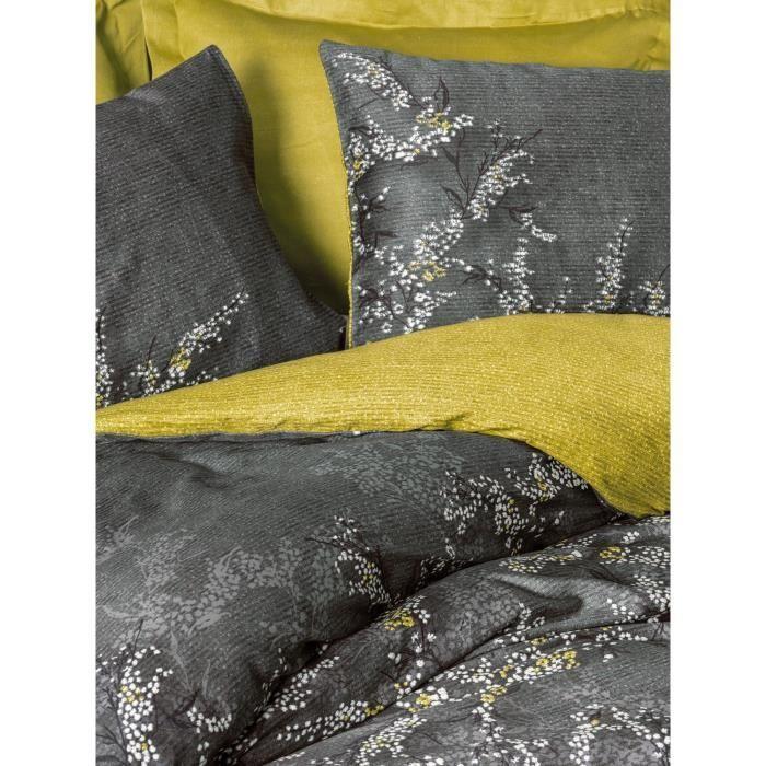 Bed Linen Set - 1 Duvet Cover 220 X 240 Cm + 2 Pillowcases 60 X 60 Cm - Sateen 100% Cotton - Anthracite