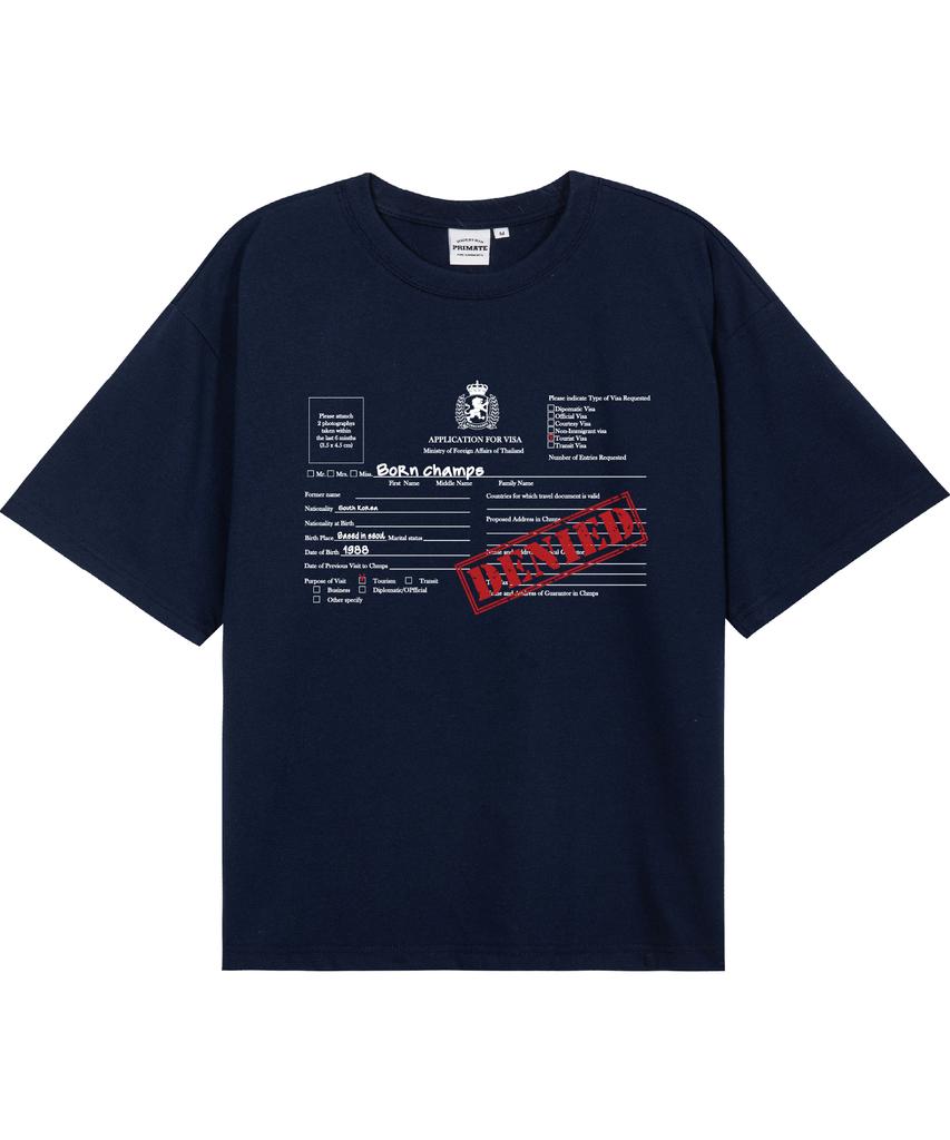 BORN CHAMPS [3 Colors] Denied Oversized Short Sleeve T-Shirt B25St67