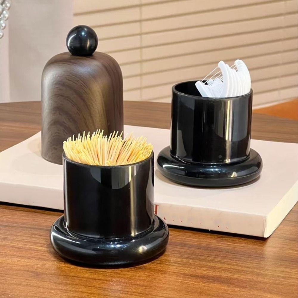 With Ball Top Toothpick Box Retro Cotton Swab Storage Box Toothpick Holder  Kitchen Accessory