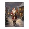 Merry Christmas Holiday Decorative Canvas Painting Nordic Santa Claus City Snow Scene Posters Living Room Wall Art Home Decor