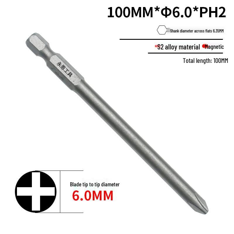 S2 Steel Hardened 1/4" Magnetic Phillips Screwdriver Bit for Drill
