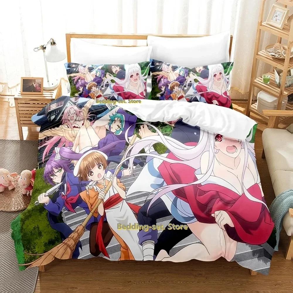 

Yuragi-Sou No Yuuna-San Bedding Set Single Twin Full Queen King Size Bed Set Adult Kid Bedroom Duvetcover Sets 3D Anime Bed 70x133cm 2pcs