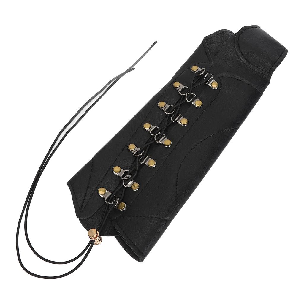 Archery Arm Guard PU Leather Soft Antiwear Adjustable Easy To Wear Archery Forearm Protector for Protection Practice