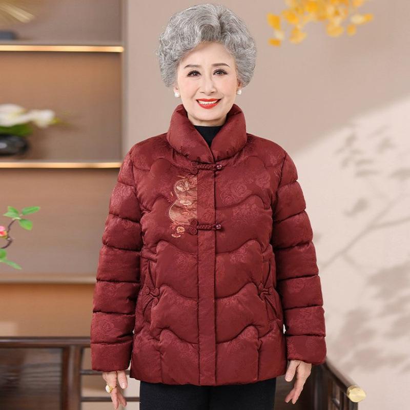

Type short cotton-padded jacket, new middle stand-up collar cotton-padded jacket, thickened warm winter clothing for women 5XL [recommended 150-80kg] коричневый
