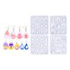 4Pcs Soft Silicone Mold Personalized Christmas Earrings Pendant Molds Ear Rings Epoxy Mould for Craft Enthusiasts