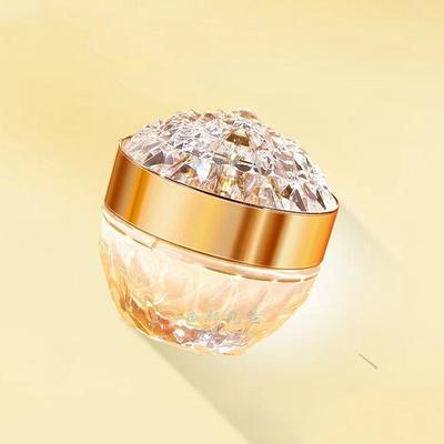 1Pcs Luxury Diamond 50G Glass Face Cream Jar With Lid Acrylic Cosmetic Jar Container For Cream Lotion Jars Travel Lotion Bottle