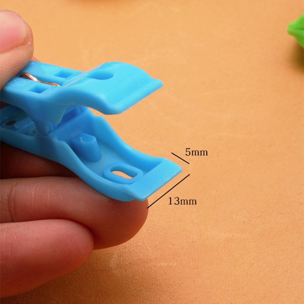 10pcs Traceless Edge Oil Clip Flat Mouth Toothless Plastic Clip Thickened PP Material for Oil Edge Use Random Color