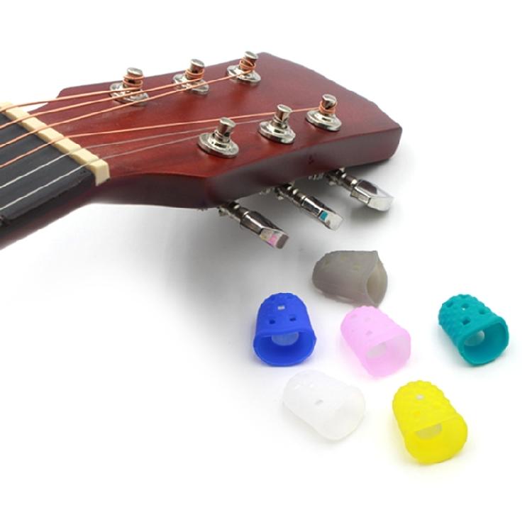 50Pcs Guitar Fingertip Protector NonSlip Breathable Fingertip Protection Covers Caps Silicone Guitar Finger Guards