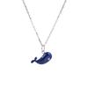 New Fashion Blue Epoxy Cute Little Whale 925 Sterling Silver Jewelry Beautiful Animal Exquisite Clavicle Chain Necklaces XL155