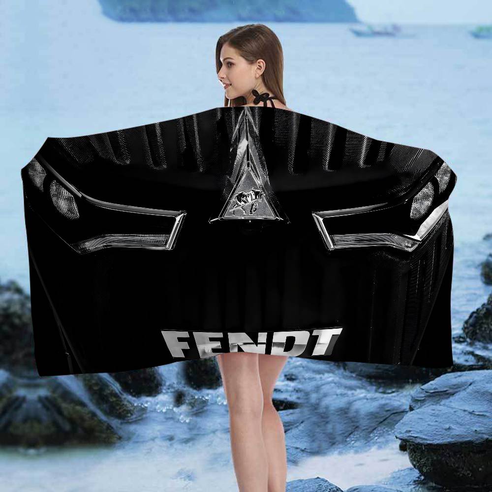 Farming Tractor F-Fendt Bath Towel Microfiber Soft Water Absorbing Breathable For Girl Kids Decorative Cartoon Beach Towel