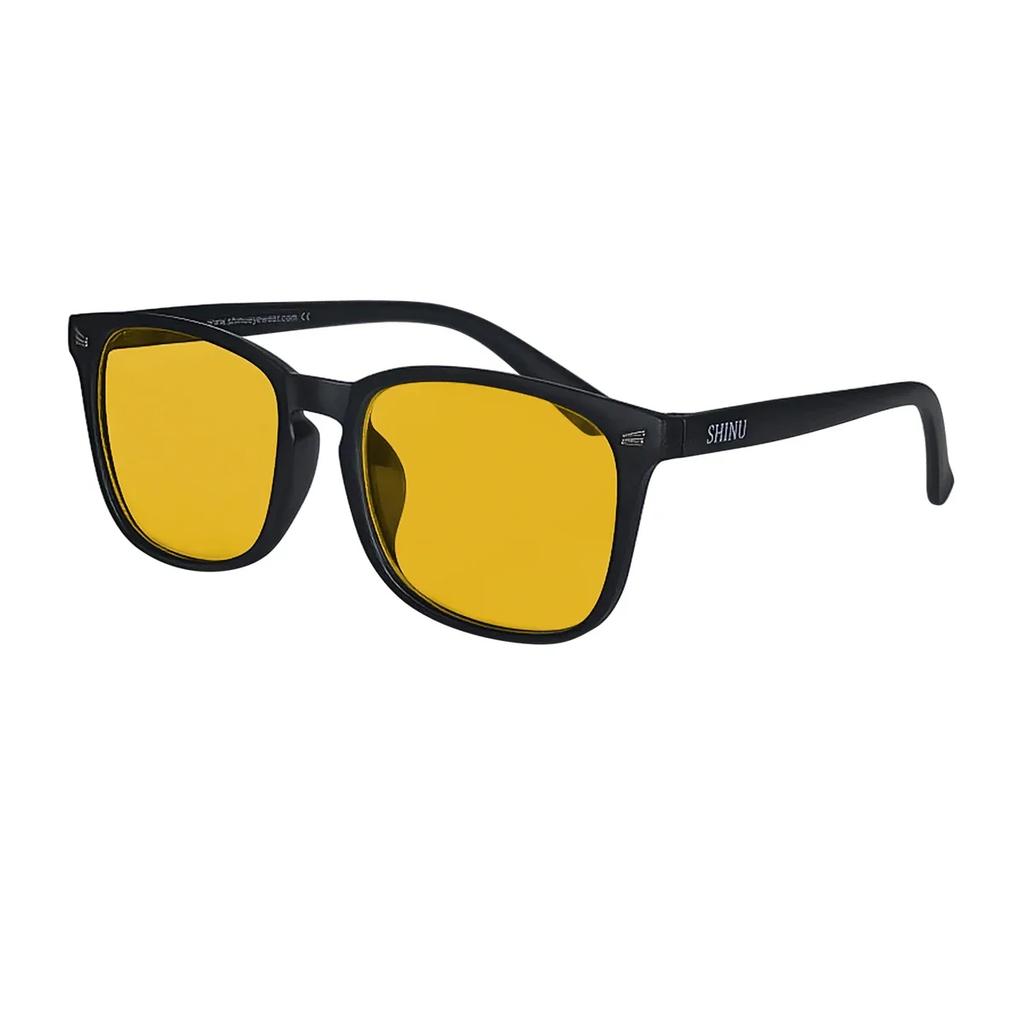 SHINU Anti Blue Light Glasses Red Tinted Lenses for Better Sleep Orange Yellow Lenses Men Women