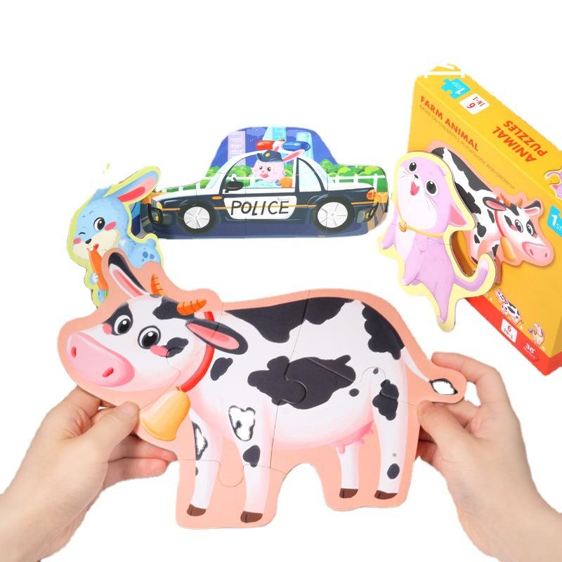 Детский пазл Продвинутый блок Лесное животное Транспортный пазл Пазл Раннее развитие Познавательный Меха-воин Пазл