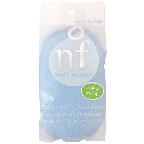 Japanese Loofah Body Sponge Blue 14.5x9.5x5cm - Exfoliating Bath Pouf for Lathering - Made In Japan