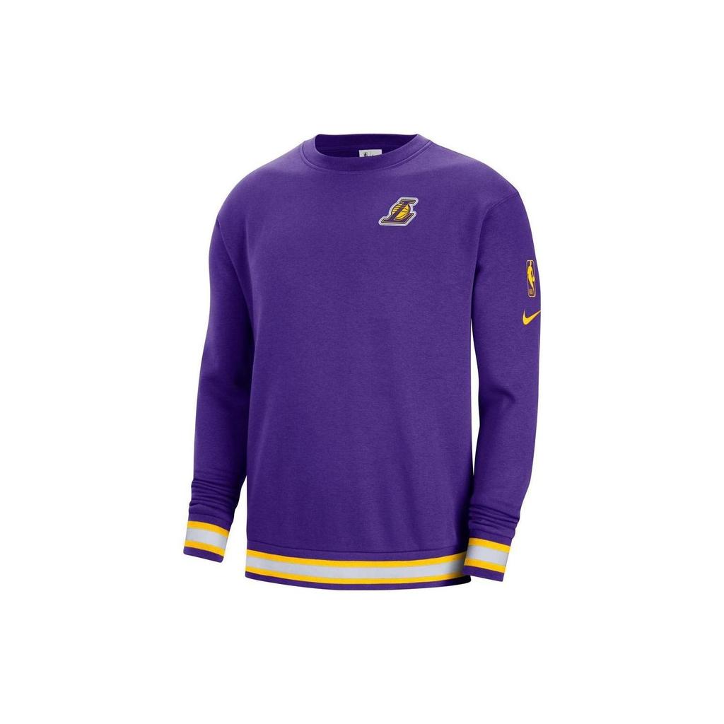 Nike NBA Los Angeles Lakers Courtside Fleece Loose Fit Sweatshirt Purple Men Streetwear DN4707-504