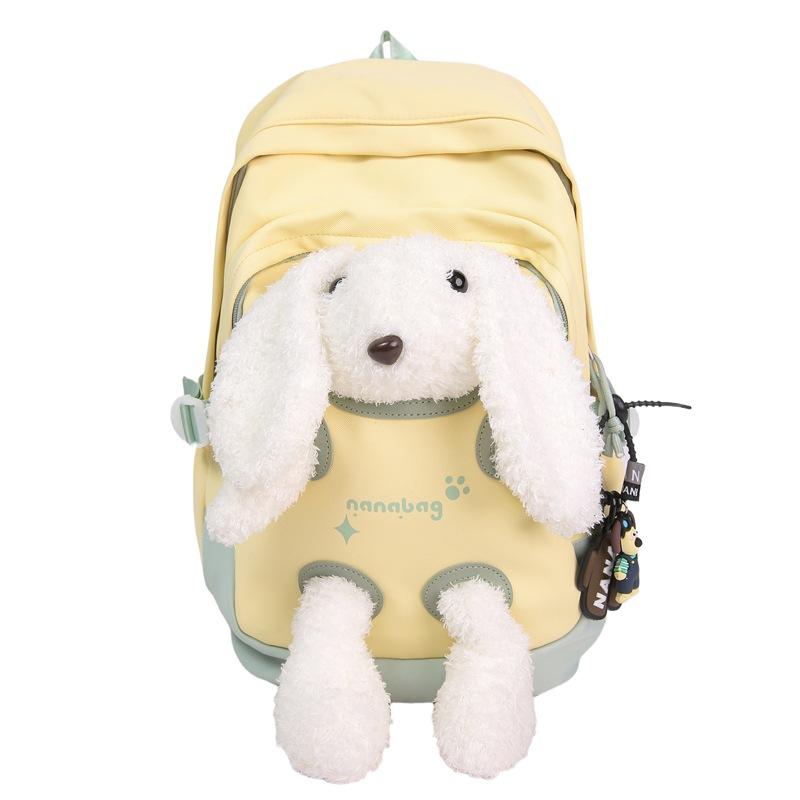 Cute rabbit schoolbag girl new fashion girl high-value student doll backpack junior high school student backpack