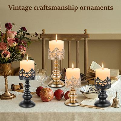 Candle Holder Iron Candle Holder Candle Holder with Openwork Pattern Candle Holder Easy To Maintain and Clean Candle Holder