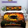 3pcs Halloween Spider Bedding Set, Includes Without Pillow Inserts, Soft Comfortable Bedding Set,All-Season Use a0924034