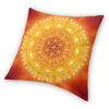 Flower Of Life Golden Light Energy Cushion Cover 40X40 Decoration 3D Print Geometric Mandala Throw Pillow For Car Two Side