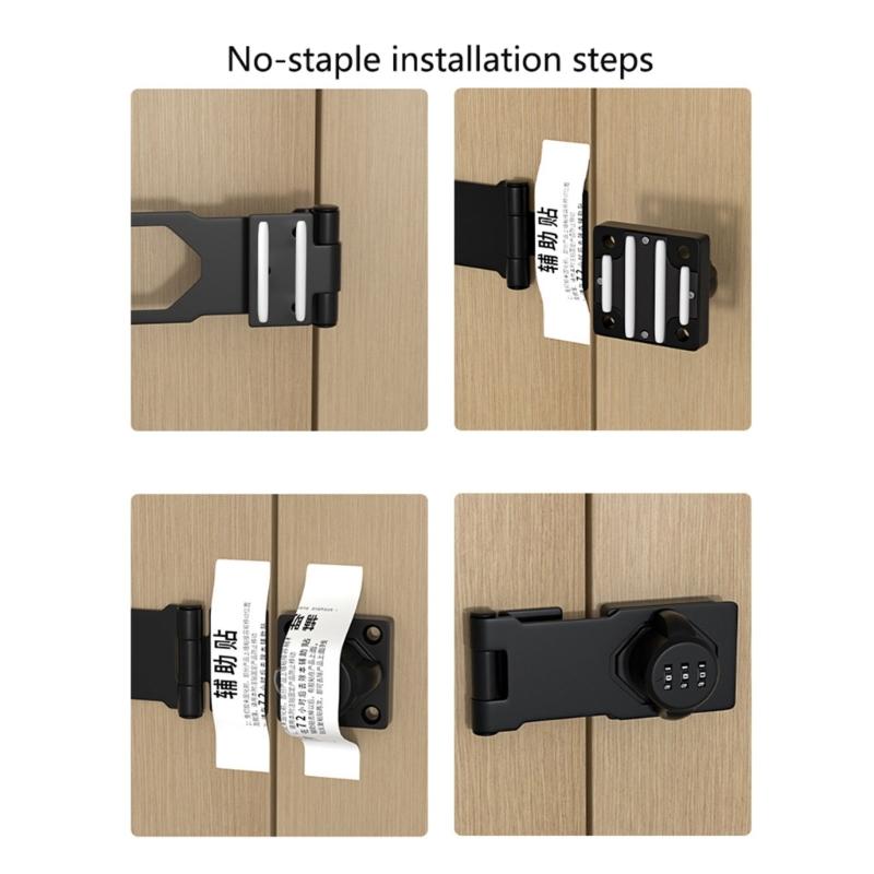 Cabinet Combination Locks Keyless-Drawer Lock Zinc-Alloy Lock for Cabinet Drawer Office File Storage Furniture Privacy